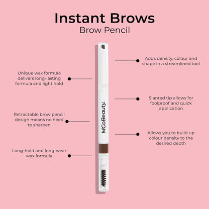 Mcobeauty Instant Brows Retractable Brown Pencil Light/medium Each