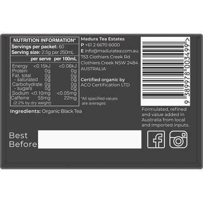 Madura Black Leaf Tea Organic 150g