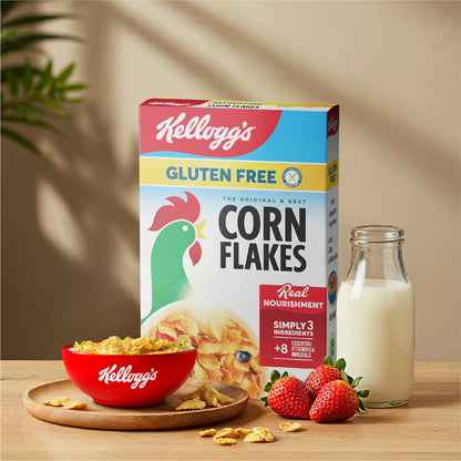 Kelloggs Gluten Free Corn Flakes Breakfast Cereal 270g