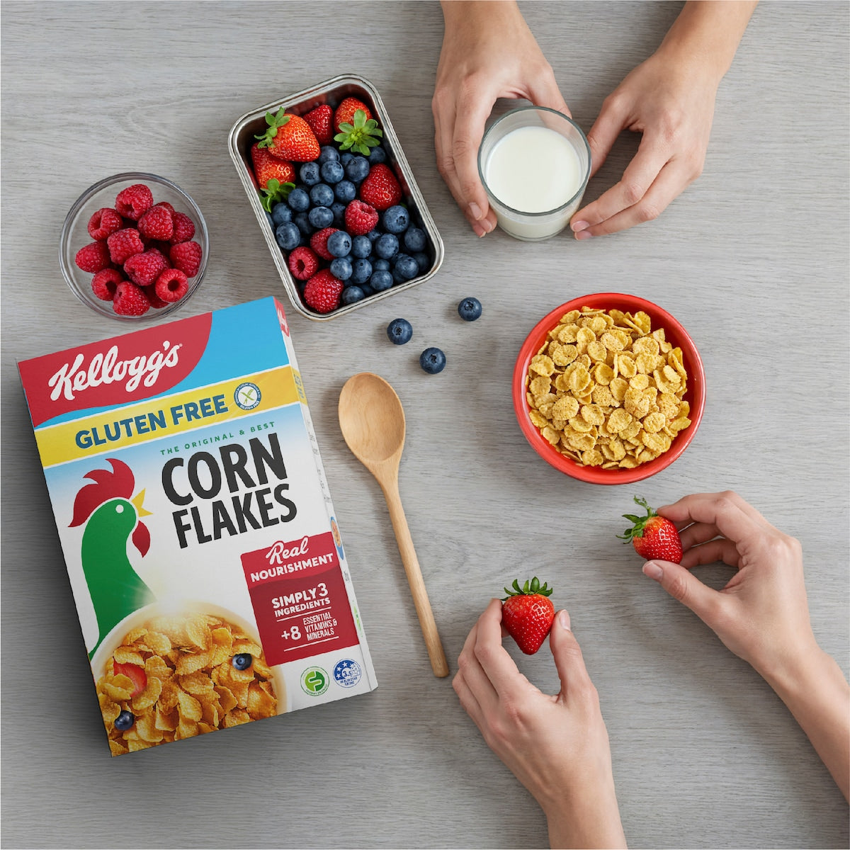 Kelloggs Gluten Free Corn Flakes Breakfast Cereal 270g