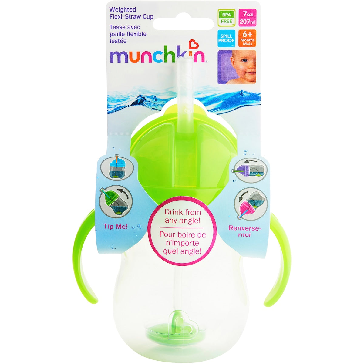 Munchkin Flexi-Straw Cup 207ml Assorted Each