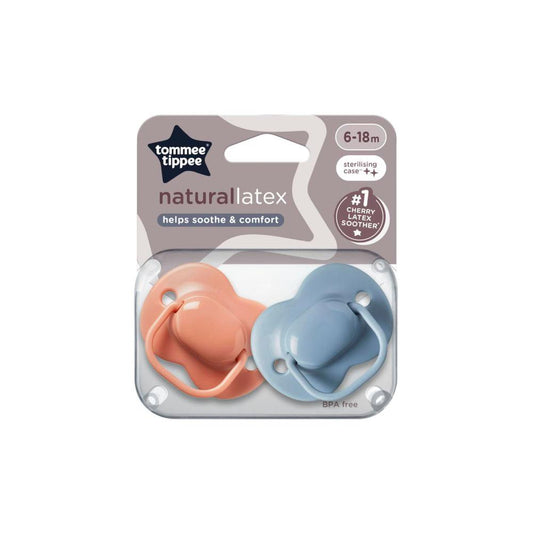 Tommee Tippee Baby Cherry Latex Dummy 2 Pack 6-18m - 2 pack