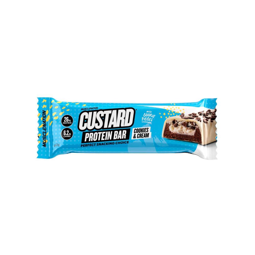 Muscle Nation Custard Protein Bar Cookies & Cream - 60g