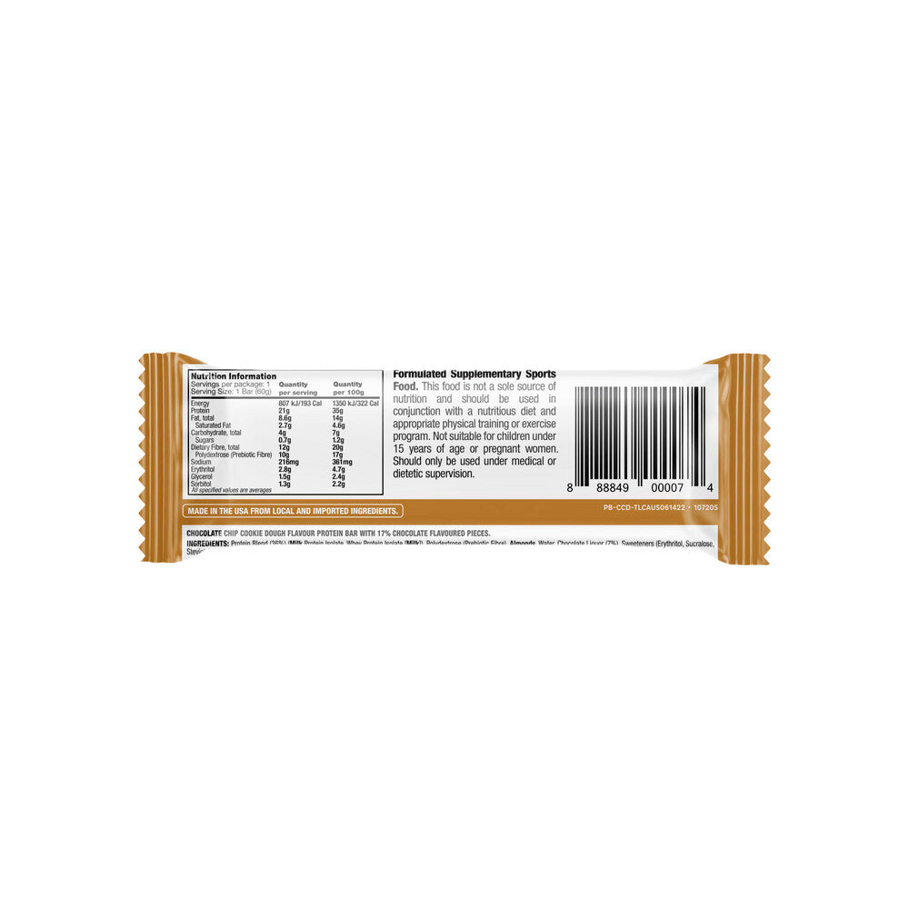 Quest Protein Bar Choc Chip Cookie Dough 4x60g - 240g