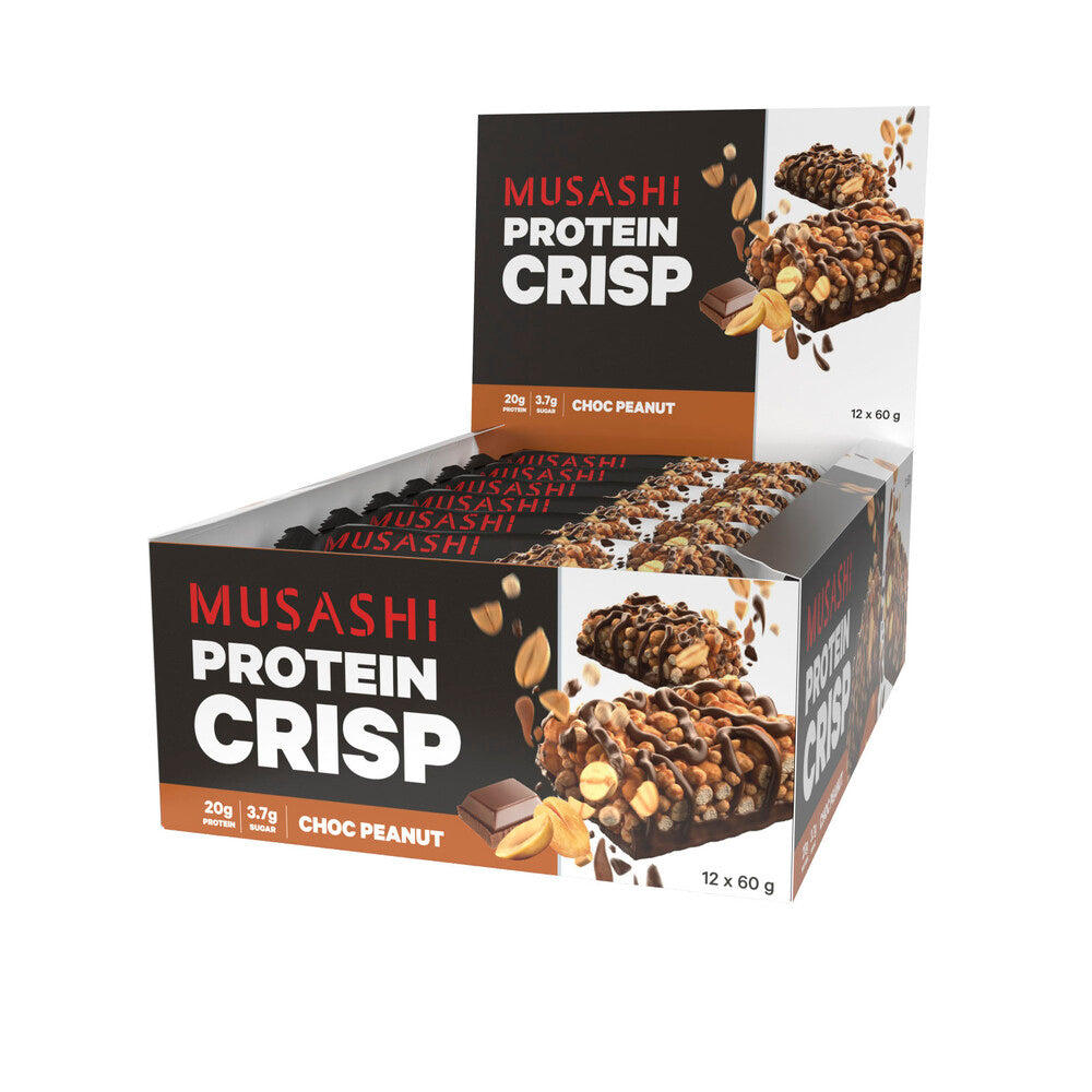 Musashi Protein Crisp Bar Choc Peanut - 60g