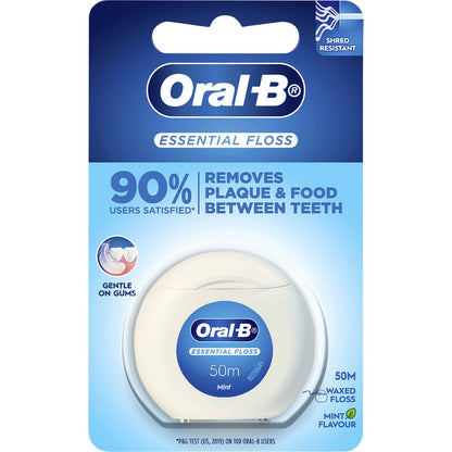 Oral-b Essential Waxed Dental Floss Mint 50m