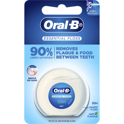 Oral-b Essential Waxed 50m Dental Floss Fresh Mint Each