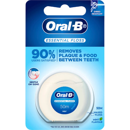 Oral-b Essential Waxed 50m Dental Floss Fresh Mint Each