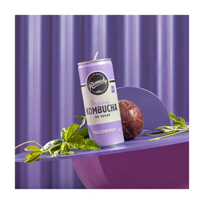 Remedy Kombucha Passionfruit 250ml - 4 pack