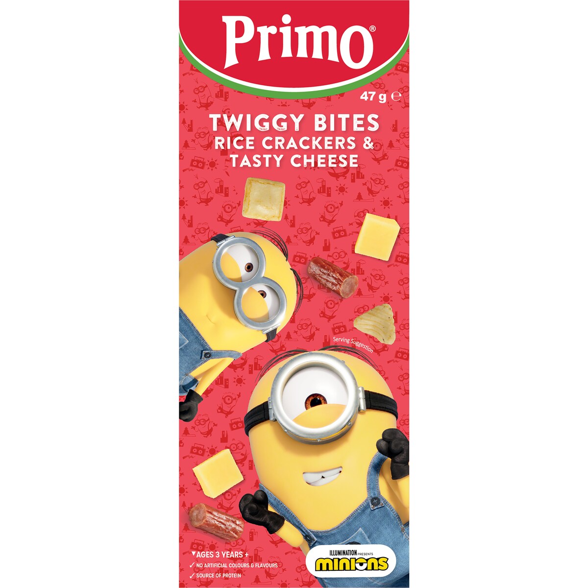 Primo Trios Minions Twiggy Cheese & Rice Cracker 47g
