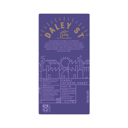 Daley Street Dark/intense Aluminium Nespresso Compatible Coffee Capsules - 10 pack