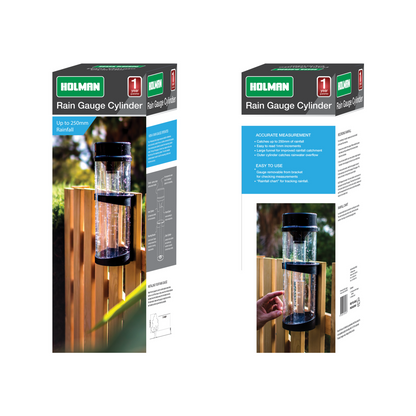 Holman Rain Gauge Cylinder 250mm UV-Stabilised Easy Read Design