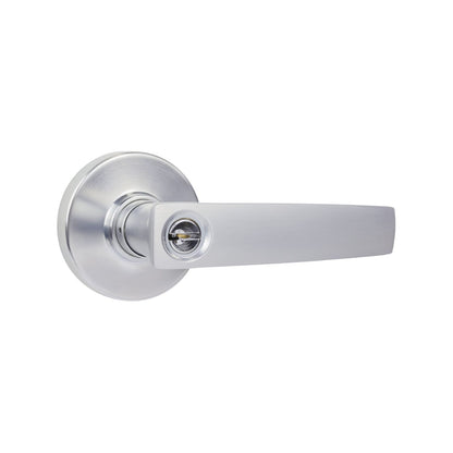 Gainsborough Neue Aurora Entrance Lever Set - Brushed Satin Chrome - 145 x 67mm