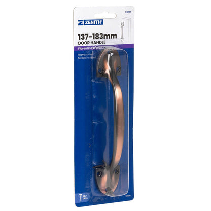 Zenith Door Handle - 195mm - Florentine Bronze