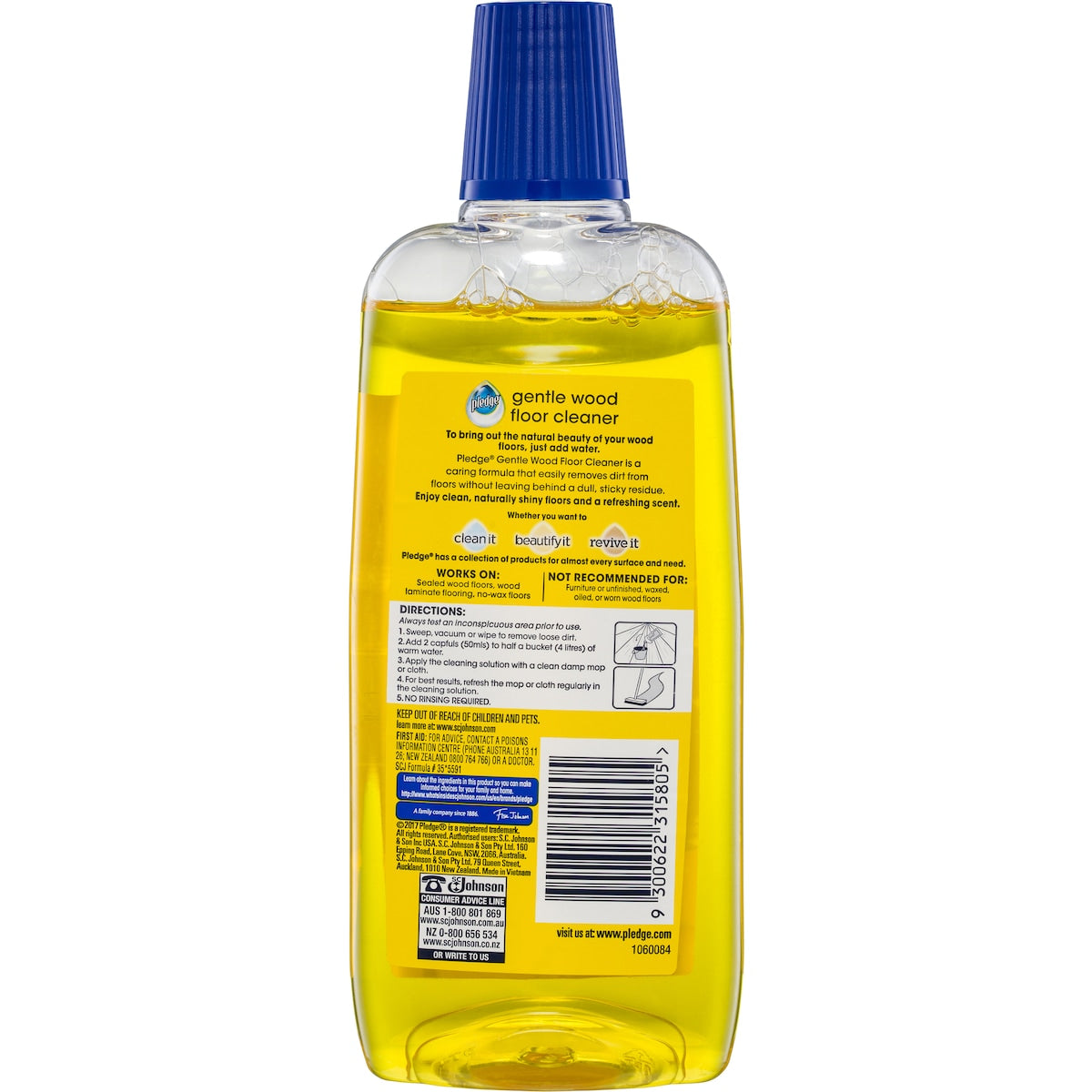 Pledge Gentle Wood Floor Cleaner 500ml