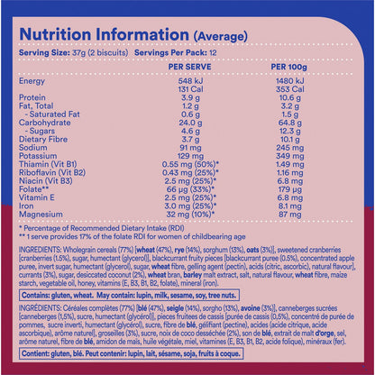 Sanitarium Weet - Bix Weet-bix Blends Cranberry & Coconut Breakfast Cereal 450g