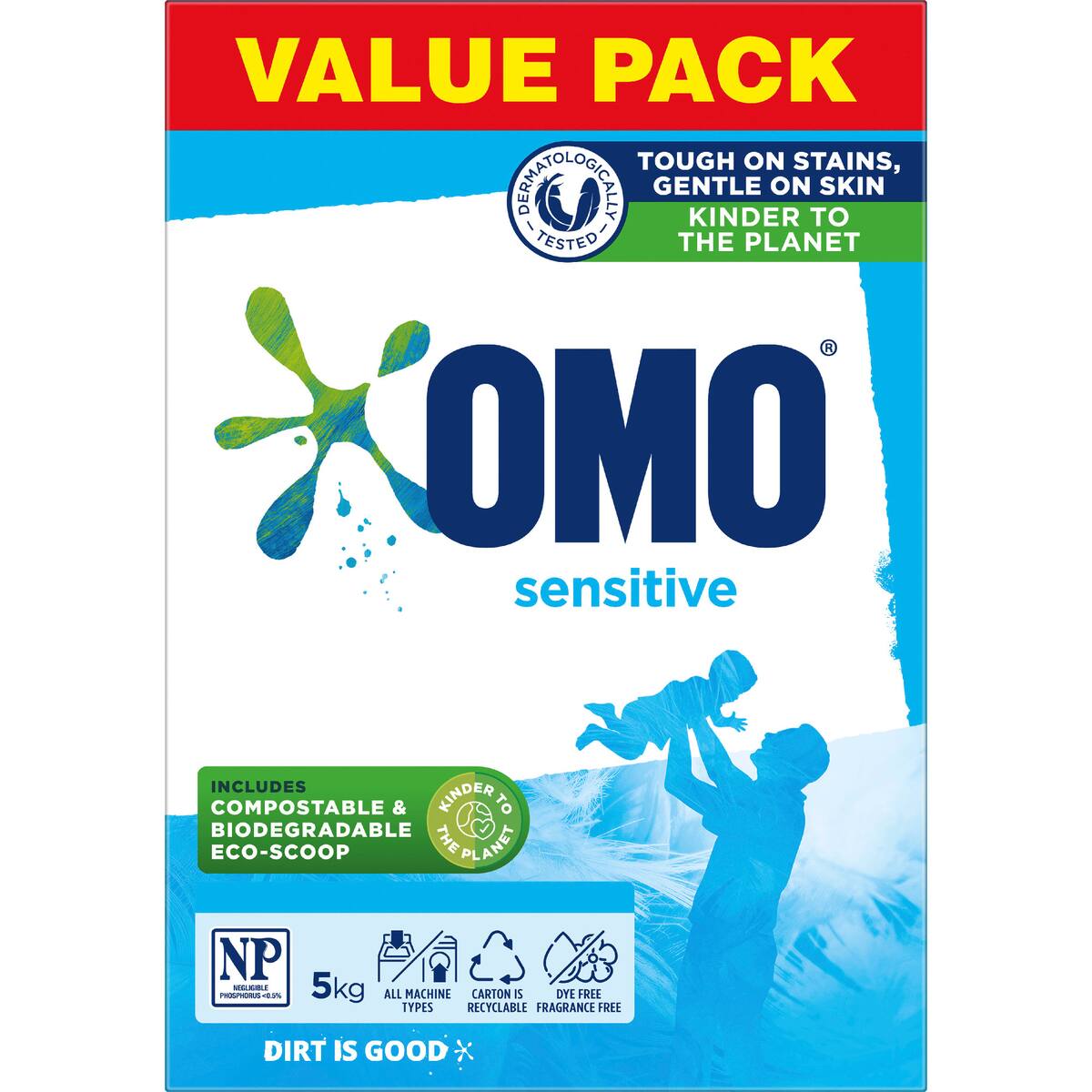 Omo Laundry Powder Sensitive Front & Top Loader 5kg