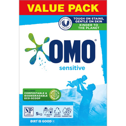 Omo Laundry Powder Sensitive Front & Top Loader 5kg
