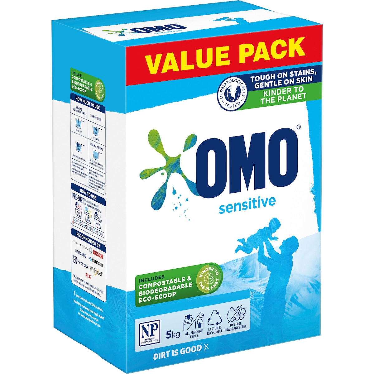Omo Laundry Powder Sensitive Front & Top Loader 5kg