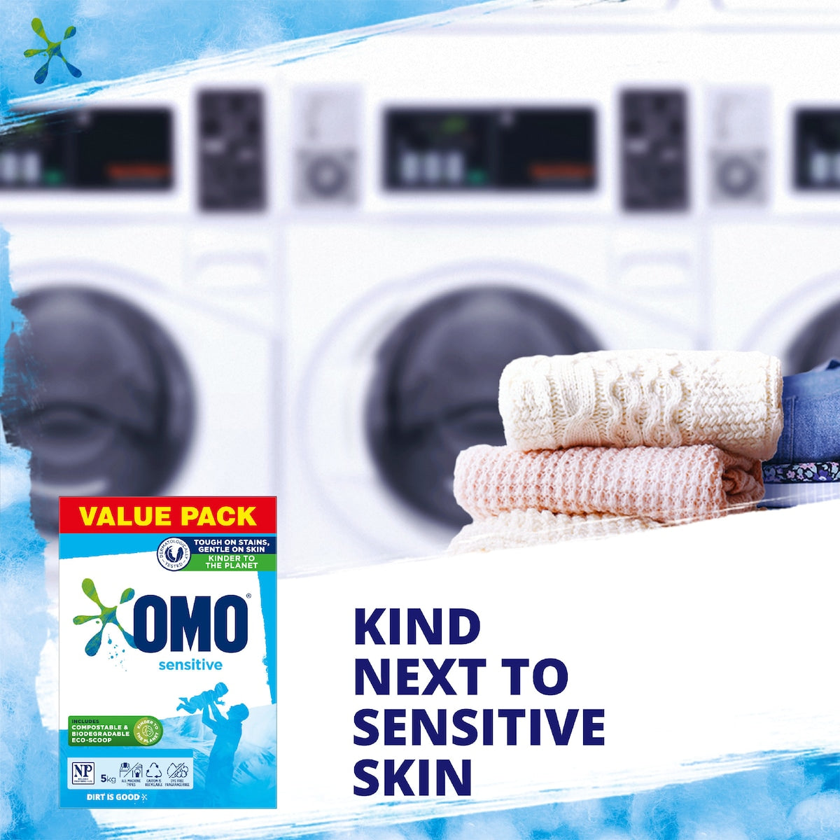 Omo Laundry Powder Sensitive Front & Top Loader 5kg