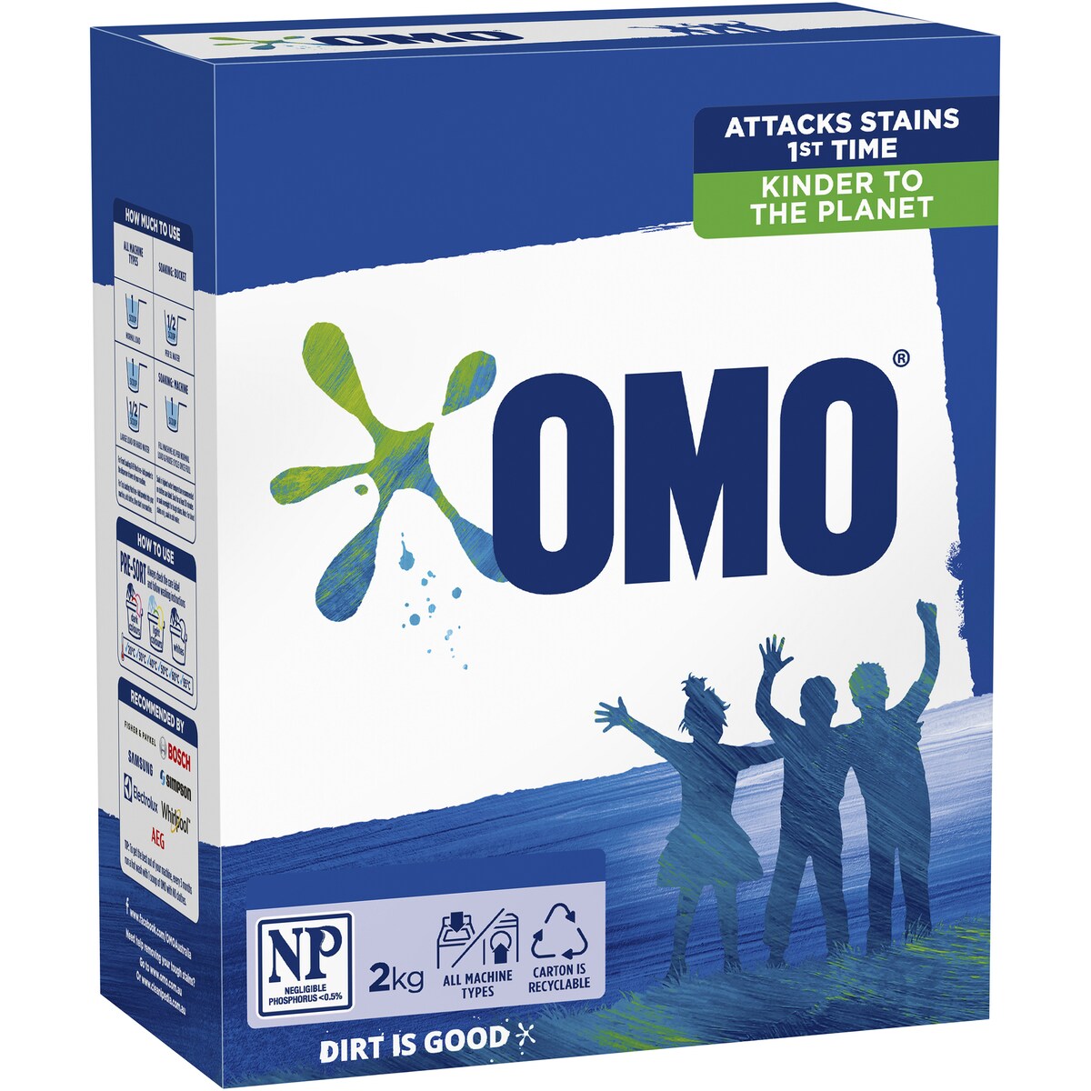 Omo Active Clean Washing Powder Front & Top Loader 2kg