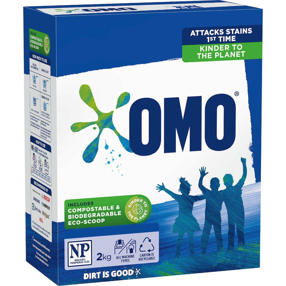 Omo Active Clean Laundry Powder Detergent 2kg