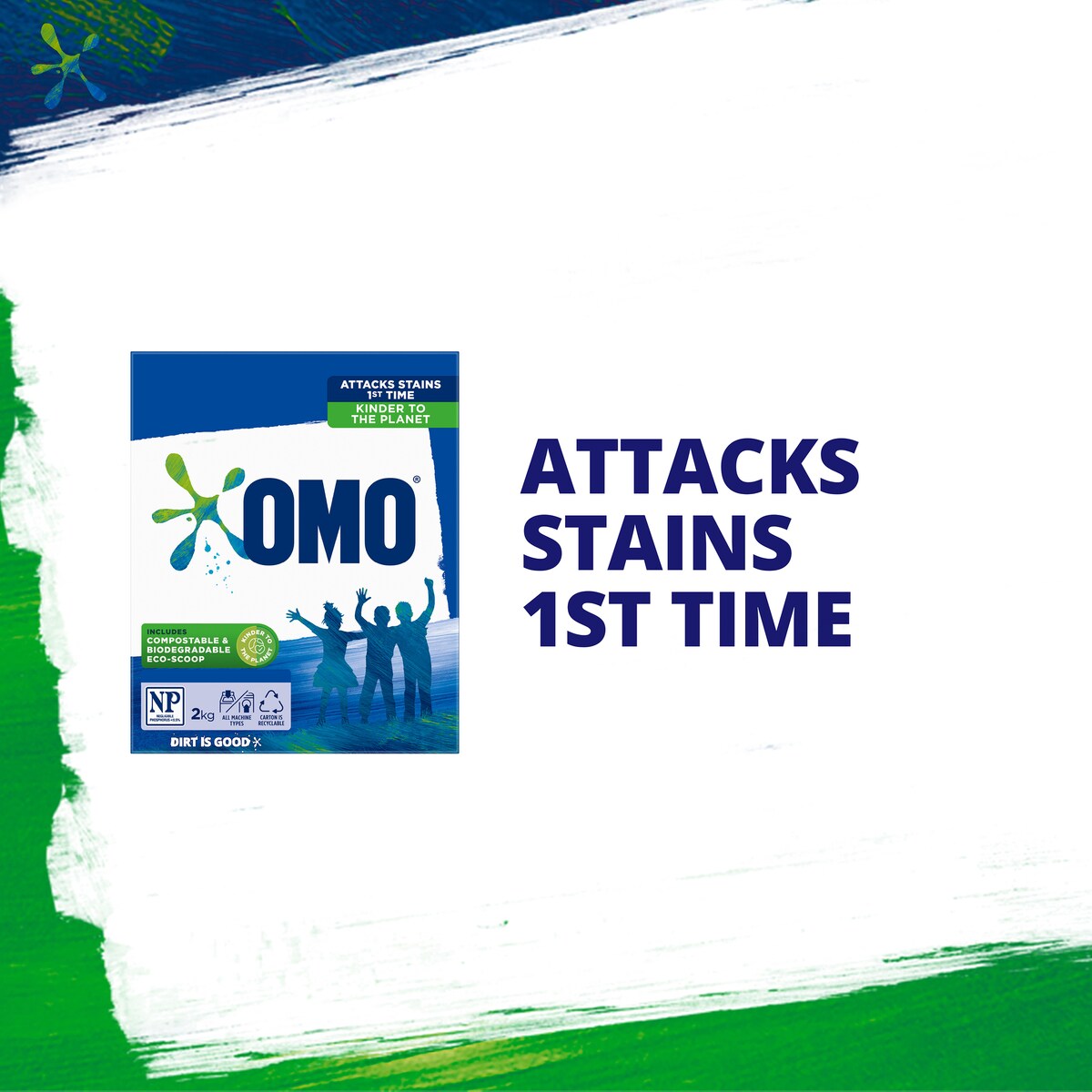 Omo Active Clean Washing Powder Front & Top Loader 2kg