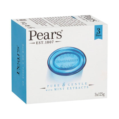 Pears Transparent Soap With Mint Extracts 3x125g - 375g