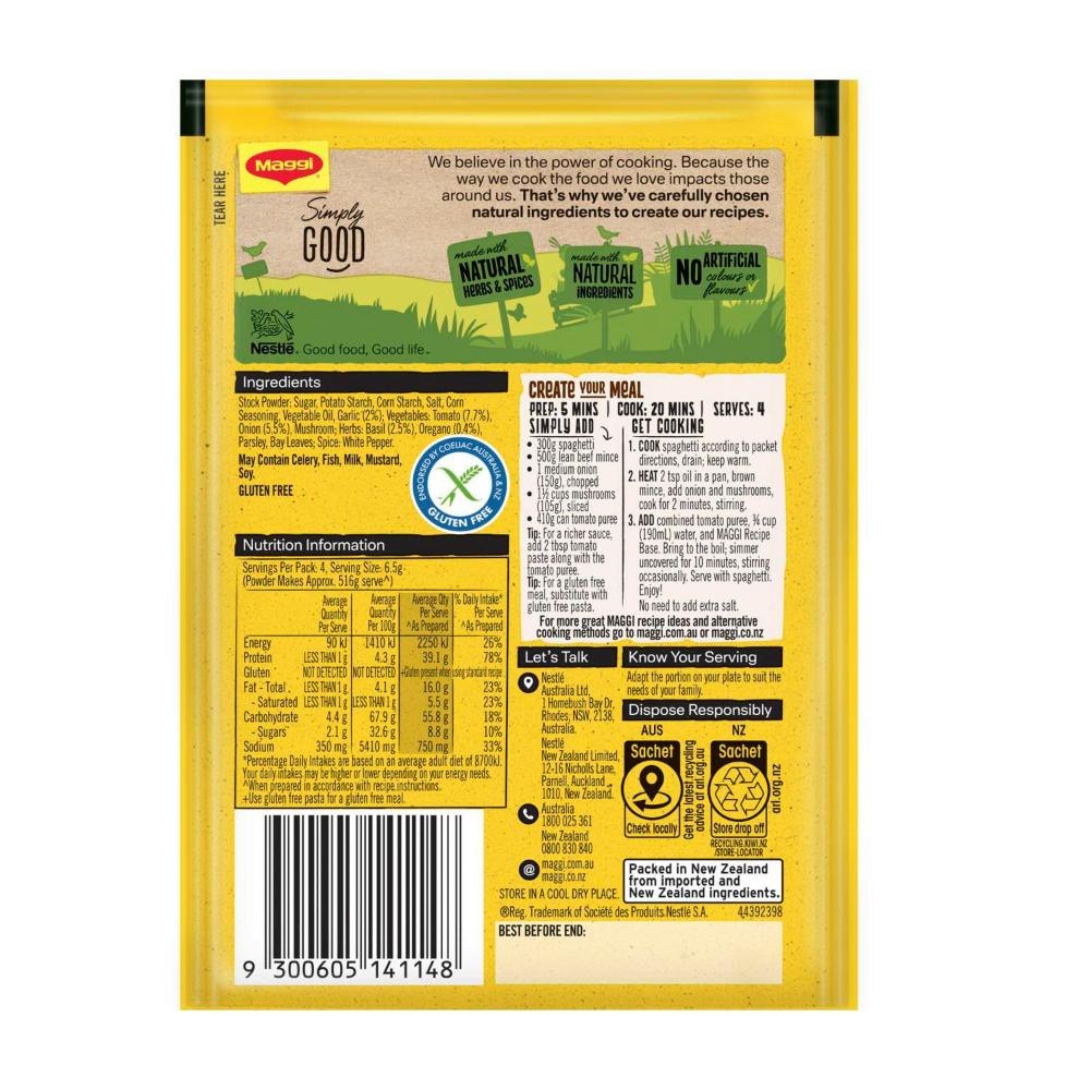 Maggi Dry Recipe Base Bolognese Tomato& Herb - 26g