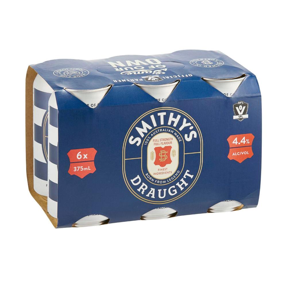 Smithy's Draught Can 375ml - 6 Pack