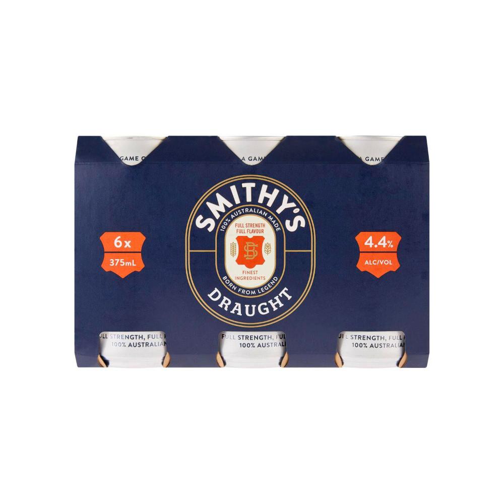 Smithy's Draught Can 375ml - 6 Pack