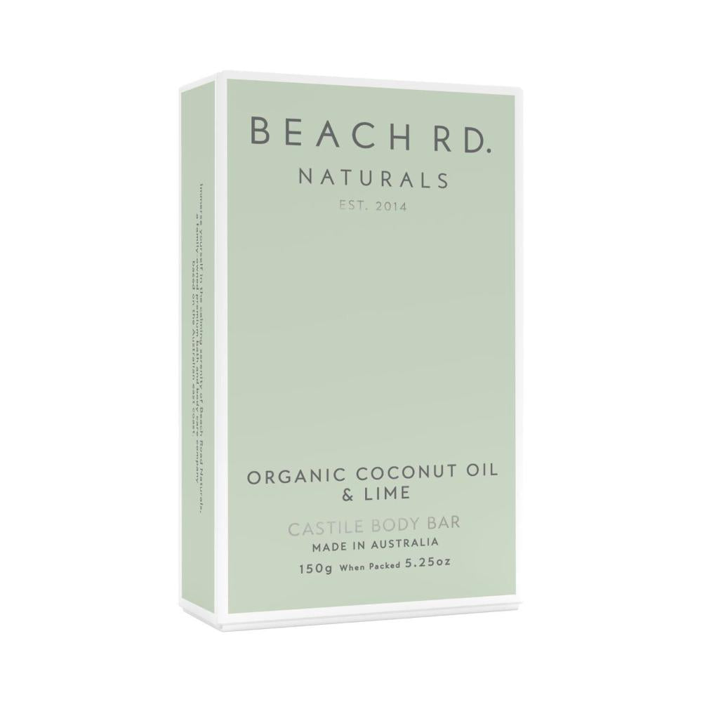 Beach Road Naturals Organic Coconut & Lime Castile Body Bar - 150g
