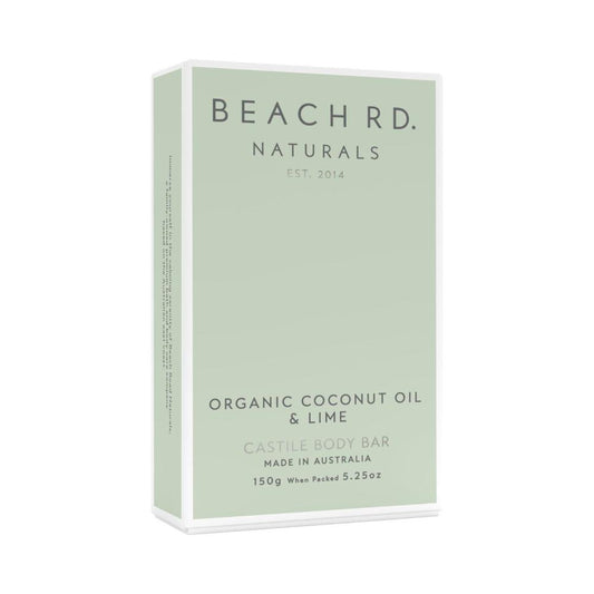 Beach Road Naturals Organic Coconut & Lime Castile Body Bar - 150g