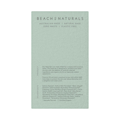 Beach Road Naturals Organic Coconut & Lime Castile Body Bar - 150g