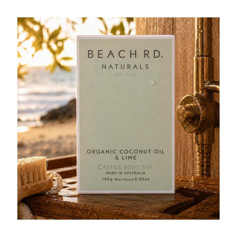Beach Road Naturals Organic Coconut & Lime Castile Body Bar - 150g