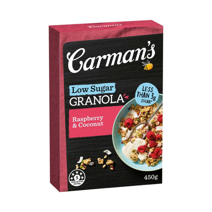 Carman's Granola Low Sugar Raspberry & Coconut - 450g