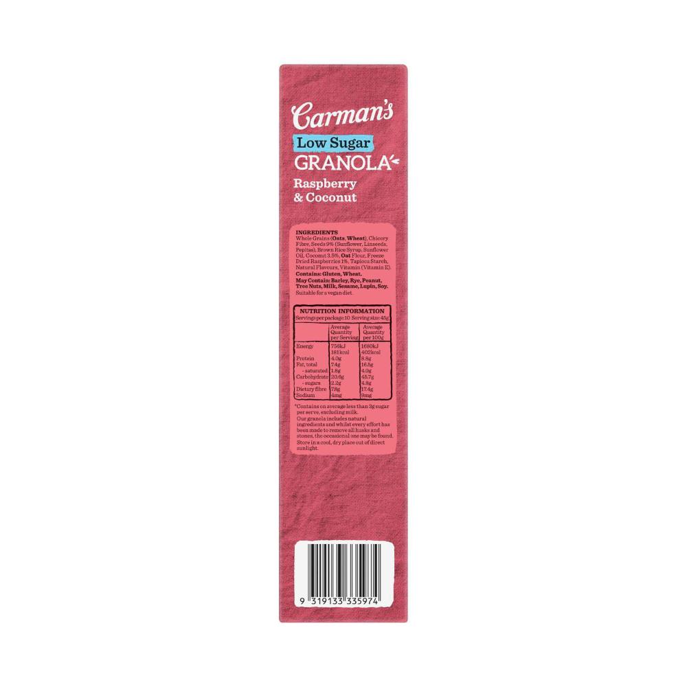 Carman's Granola Low Sugar Raspberry & Coconut - 450g