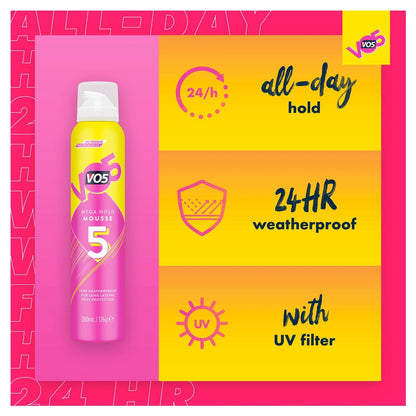Vo5 Mega Hold Mousse 200ml