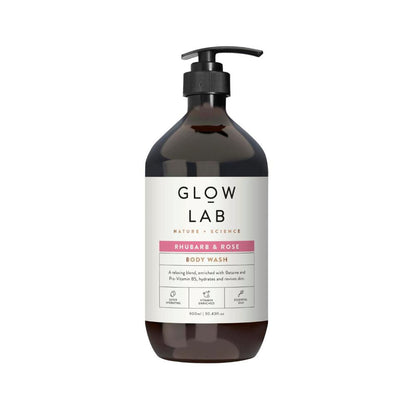 Glow Lab Rhubarb & Rose Body Wash - 900mL