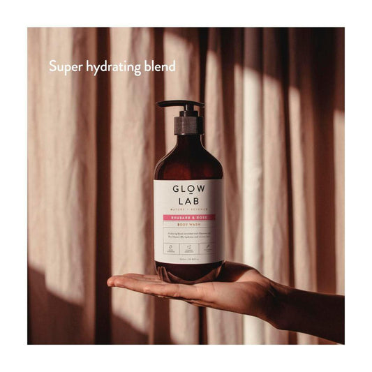 Glow Lab Rhubarb & Rose Body Wash - 900mL