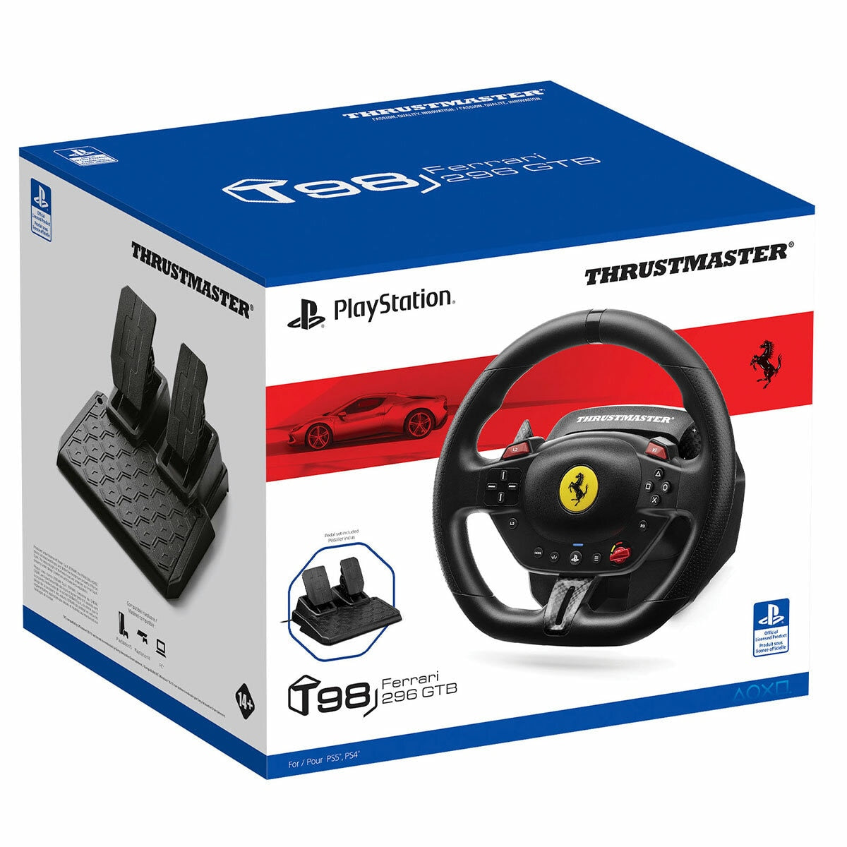 Thrustmaster T98-P Ferrari 296 Gtb Racing Wheel PS5 PC 169896 25cm