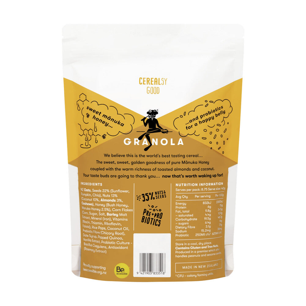 Blue Frog Probiotic Granola Manuka Honey & Almond - 350g