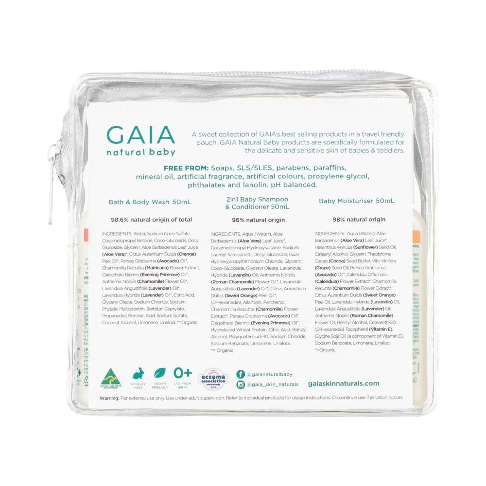 Gaia Baby Mini Travel Pack - 3 Pack