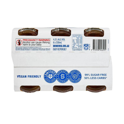 Smithy's Dry Lager Bottle 330ml - 6 Pack