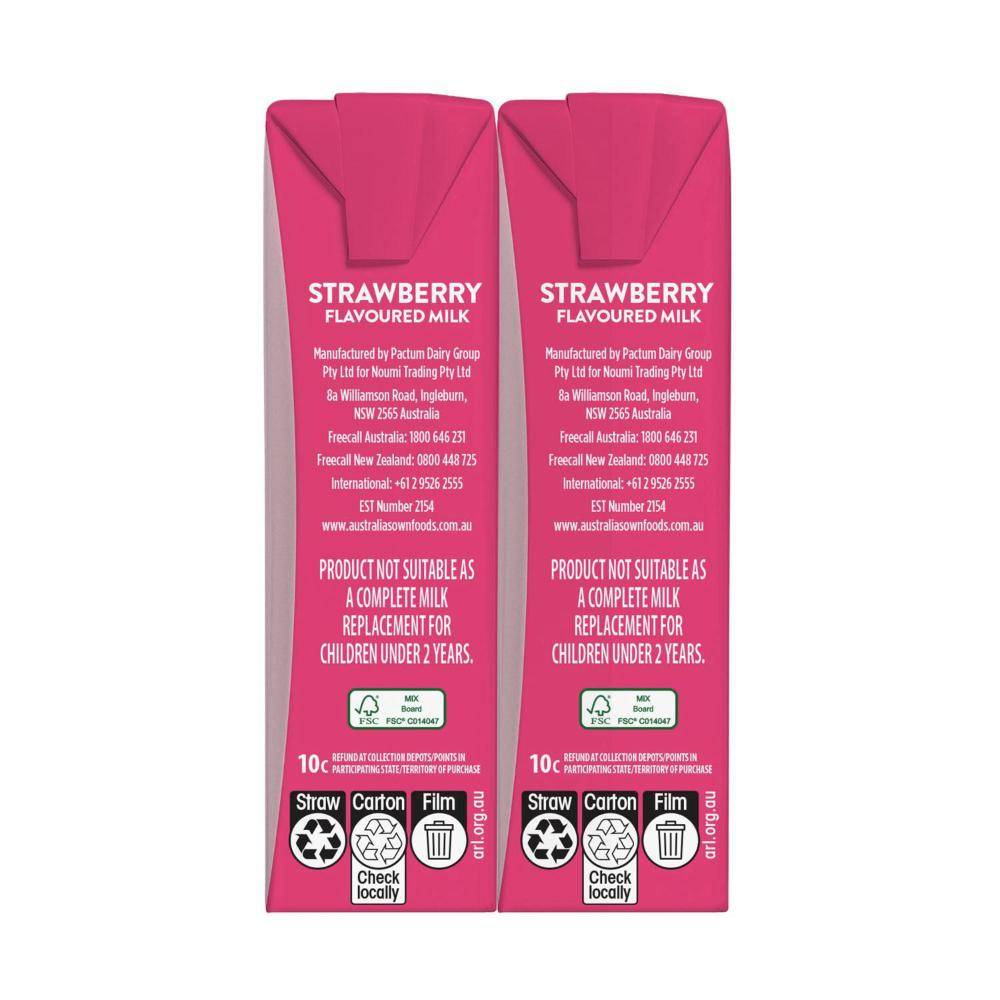 Australias Own Strawberry Kids Milk 200ml - 6 pack