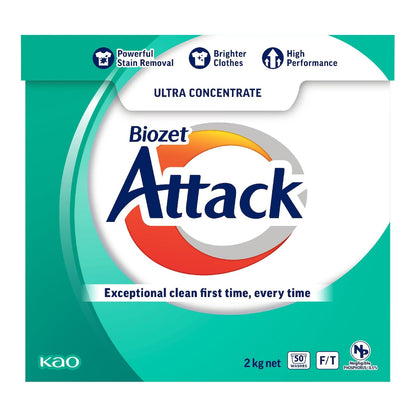 Biozet Attack Attack Front & Top Loader Laundry Powder 2kg