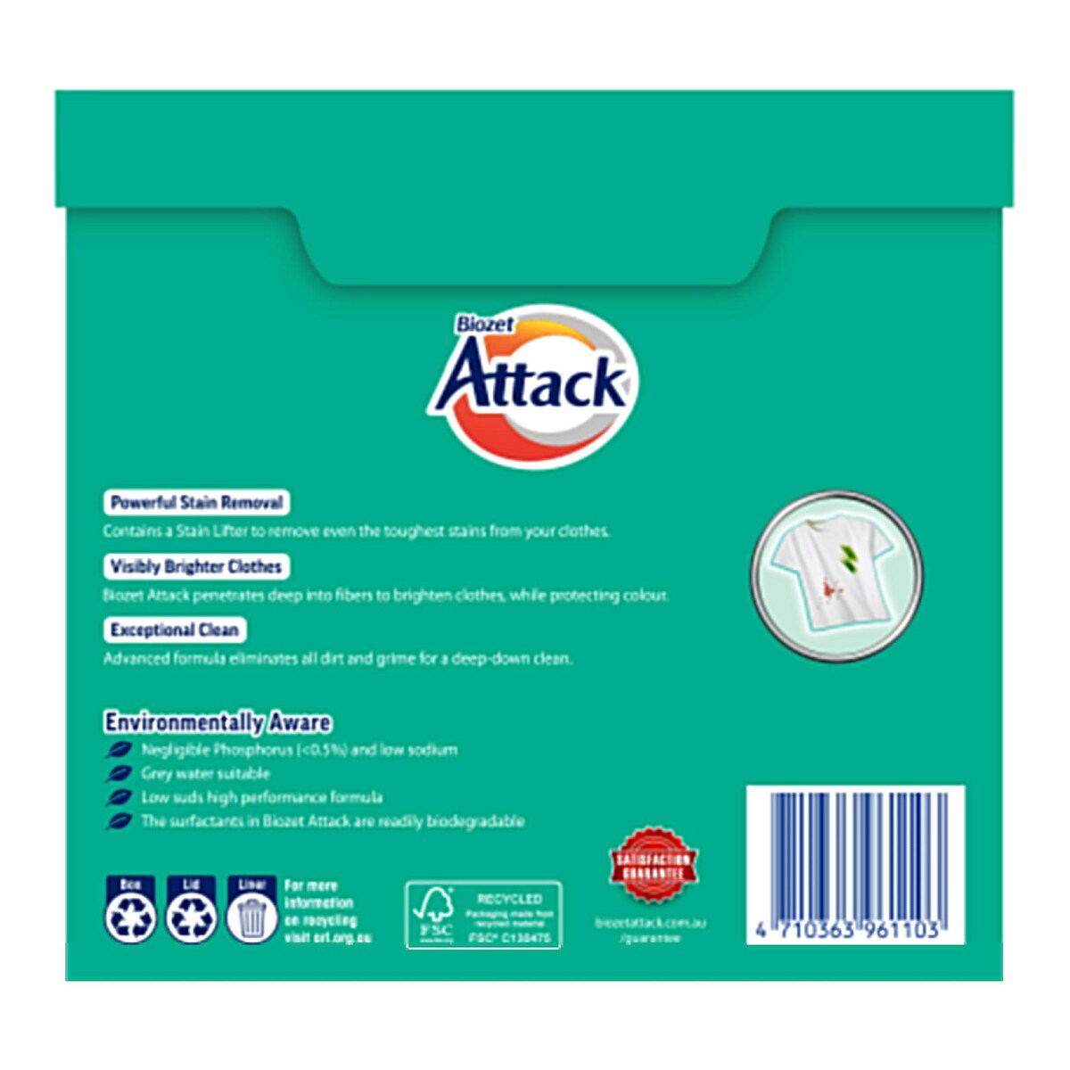 Biozet Attack Front & Top Loader Laundry Powder 2kg