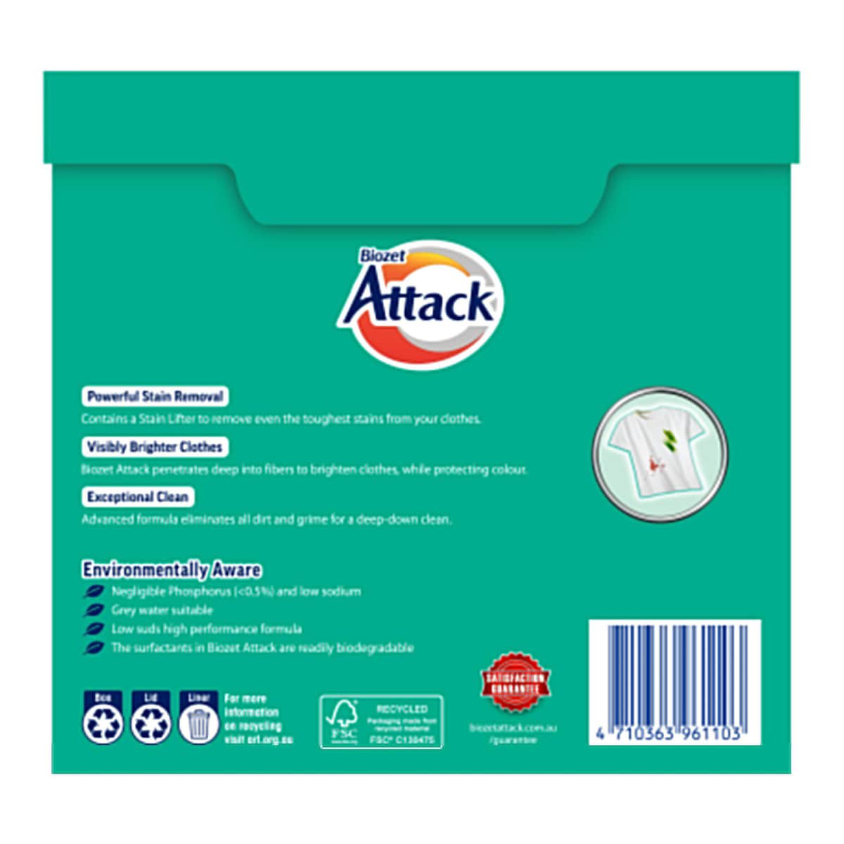 Biozet Attack Attack Front & Top Loader Laundry Powder 2kg