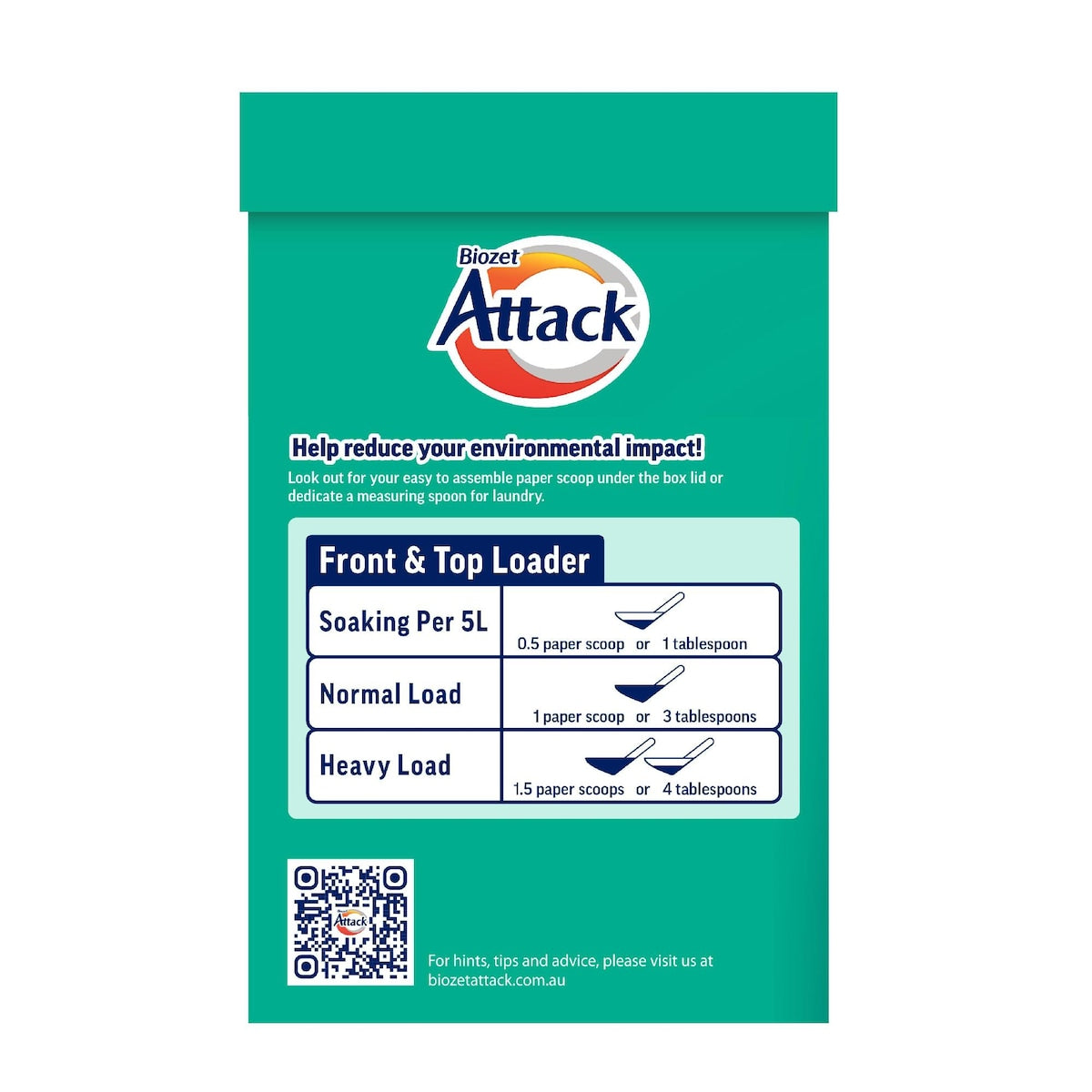 Biozet Attack Attack Front & Top Loader Laundry Powder 2kg