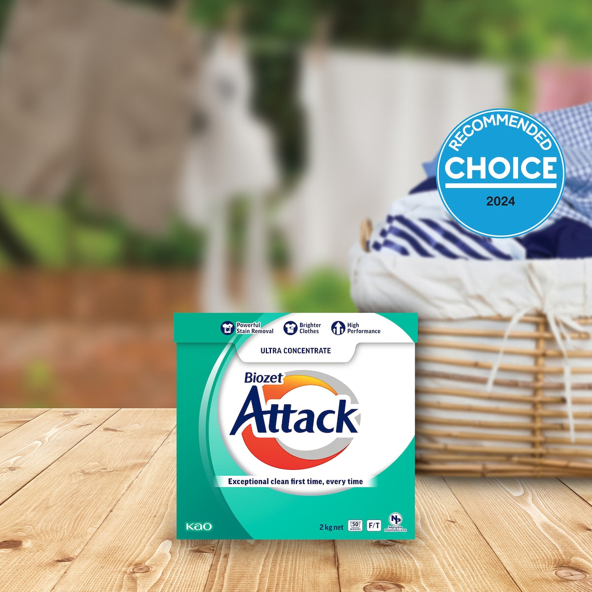 Biozet Attack Attack Front & Top Loader Laundry Powder 2kg